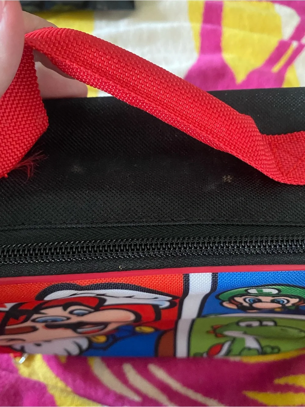 Bioworld Super Mario Panel Lunch Bag - Red, Blue, Green